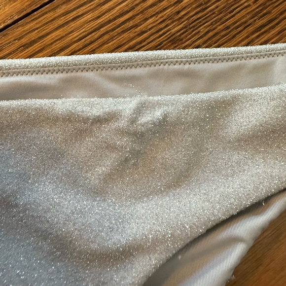 Aerie Silver Shimmer Cheeky Bikini Bottom - Picture 2 of 4